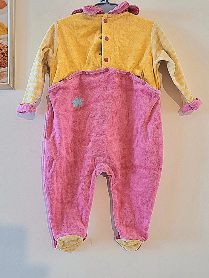 Pyjama vertbaudet rose et jaune Taille 6 mois - photo numéro 5