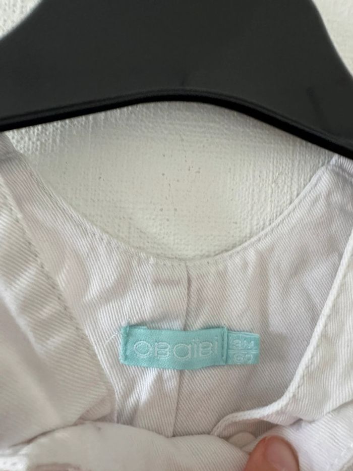 Salopette blanche - taille 3 mois 🌼 - photo numéro 2