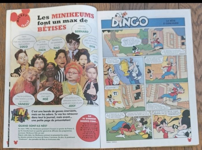 Ancien journal de mickey avec cadeaux portable gag + livret VTT Oasis N°2346 de 1997 vintage - photo numéro 5