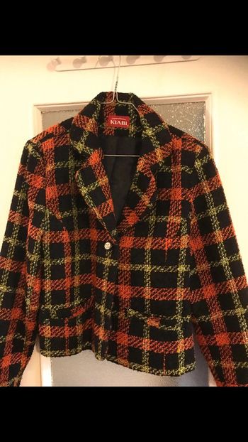 Veste chine orange noir jaune vert kiabi 42