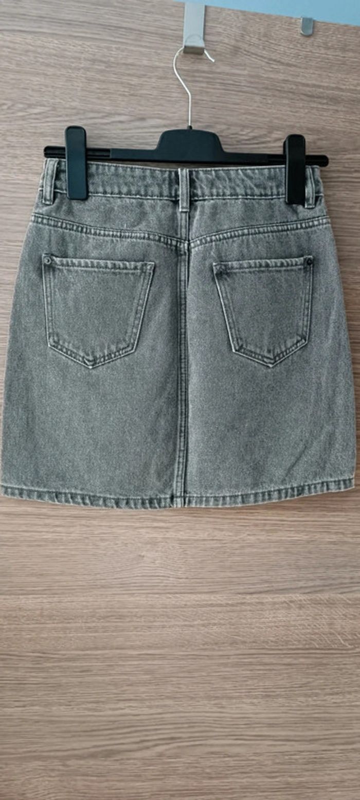 Jupe en jeans gris Pimkie taille 34 - photo numéro 2