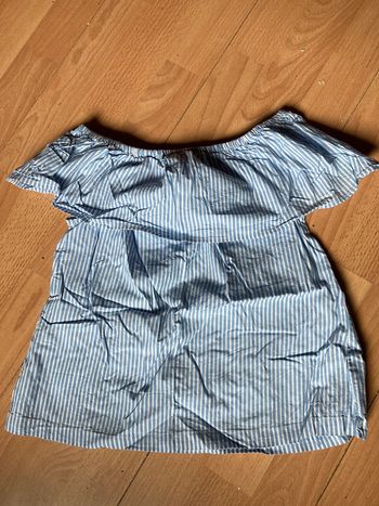 Blouse bleue et blanche divided H&M taille 32 ou XXS