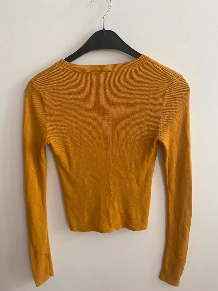 Pull fin jaune moutarde - photo numéro 4