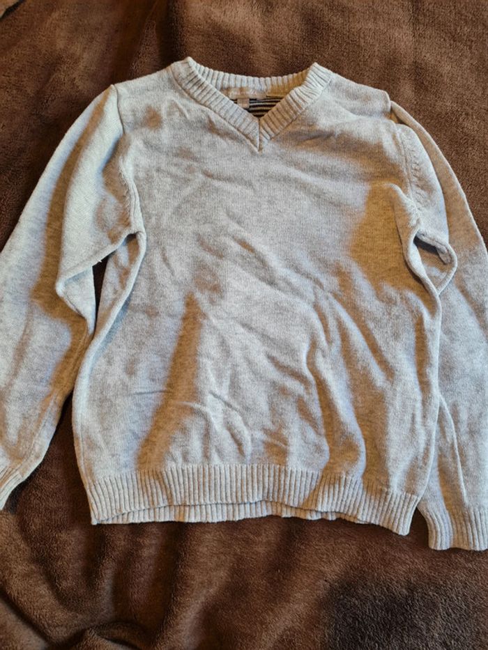 Pull col V grain de blé 3 ans
