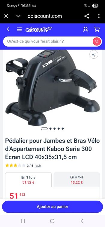 Pédalier pour jambes et bras
