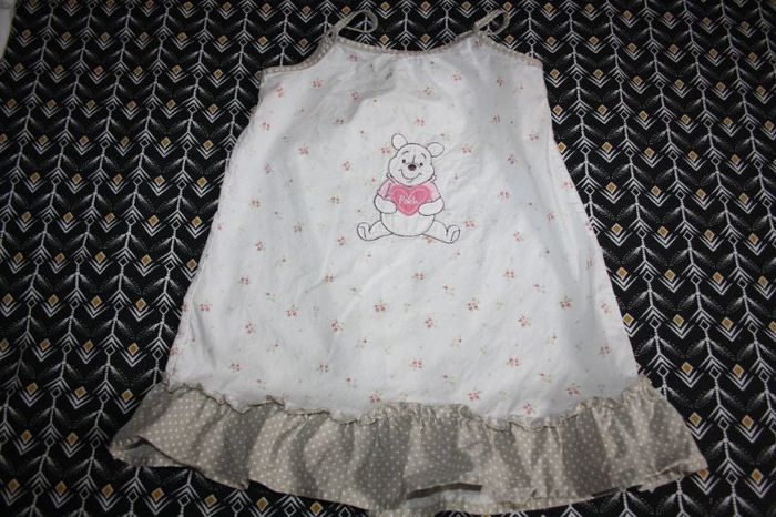 Robe à bretelles Blanche motif Winnie en 12 mois de Disney Baby