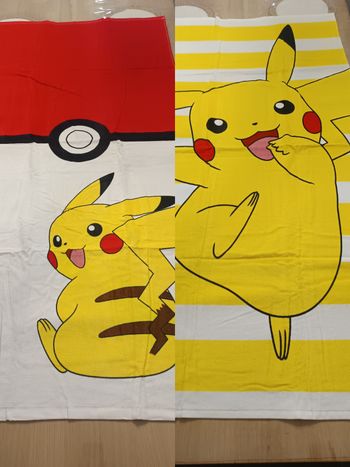 Lot de 2 serviettes pokémon neuf