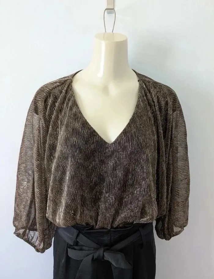 Combinaison chic noire et dorée - Naf Naf - taille 34/36 - photo numéro 3