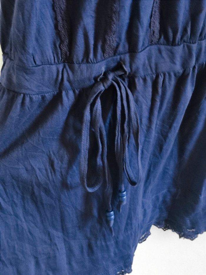 Robe midi froissé dentelle y2k / EDC by Esprit - 38/M à 40/L - photo numéro 8