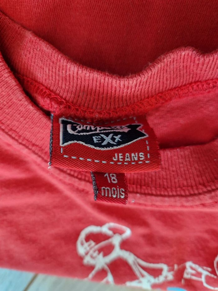 Tee-shirt manches courtes garçon complices rouge 81 cm - photo numéro 4