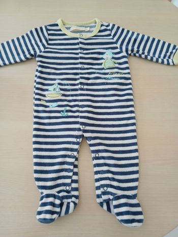 Pyjama bebe couleurs,bleu blanc,jaune