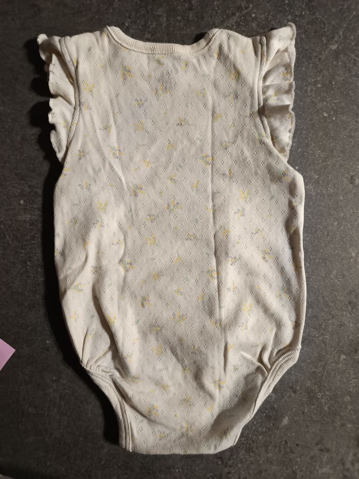 Body côtelé fleuri 12 mois - photo numéro 4
