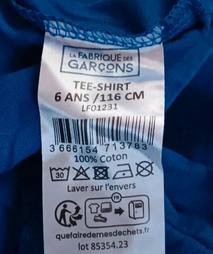 Tshirt la fabrique des garçon 6ans - photo numéro 5