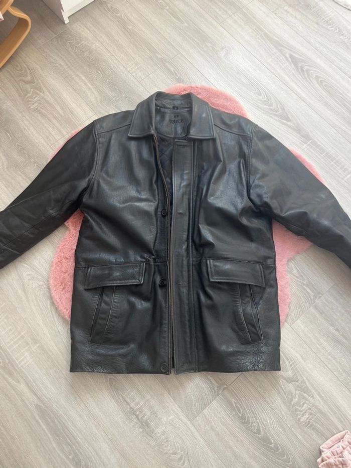 Veste cuir homme 50 noir