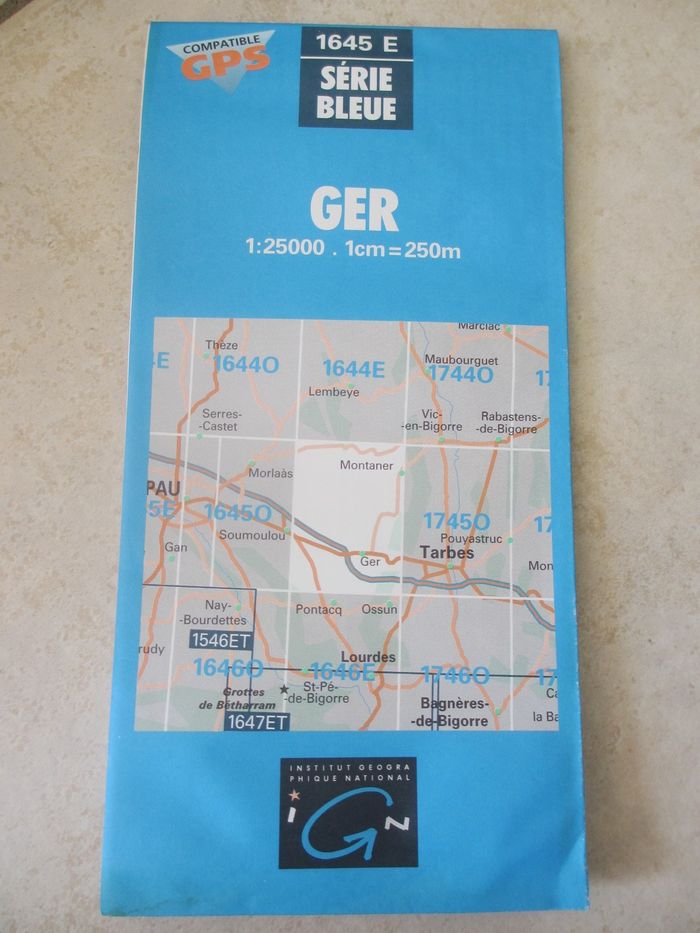 Carte IGN Série bleue 1645 E Ger 1:25000
