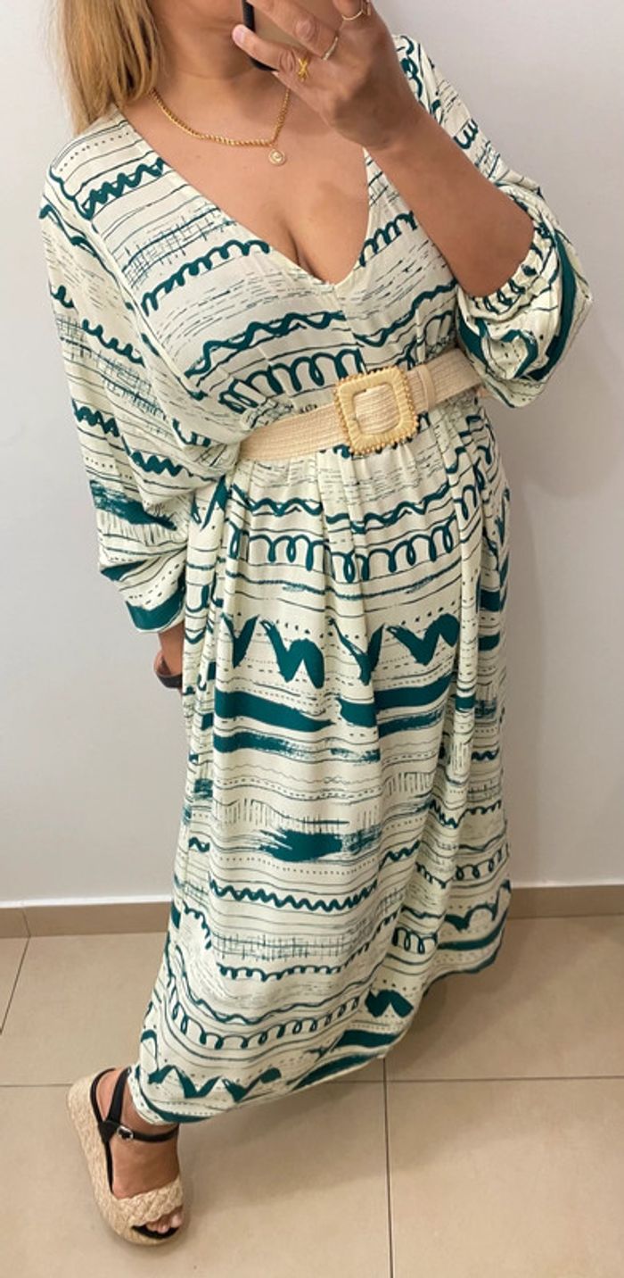 Jolie Robe longue Légère Fluide Imprimée Taille Unique - photo numéro 7