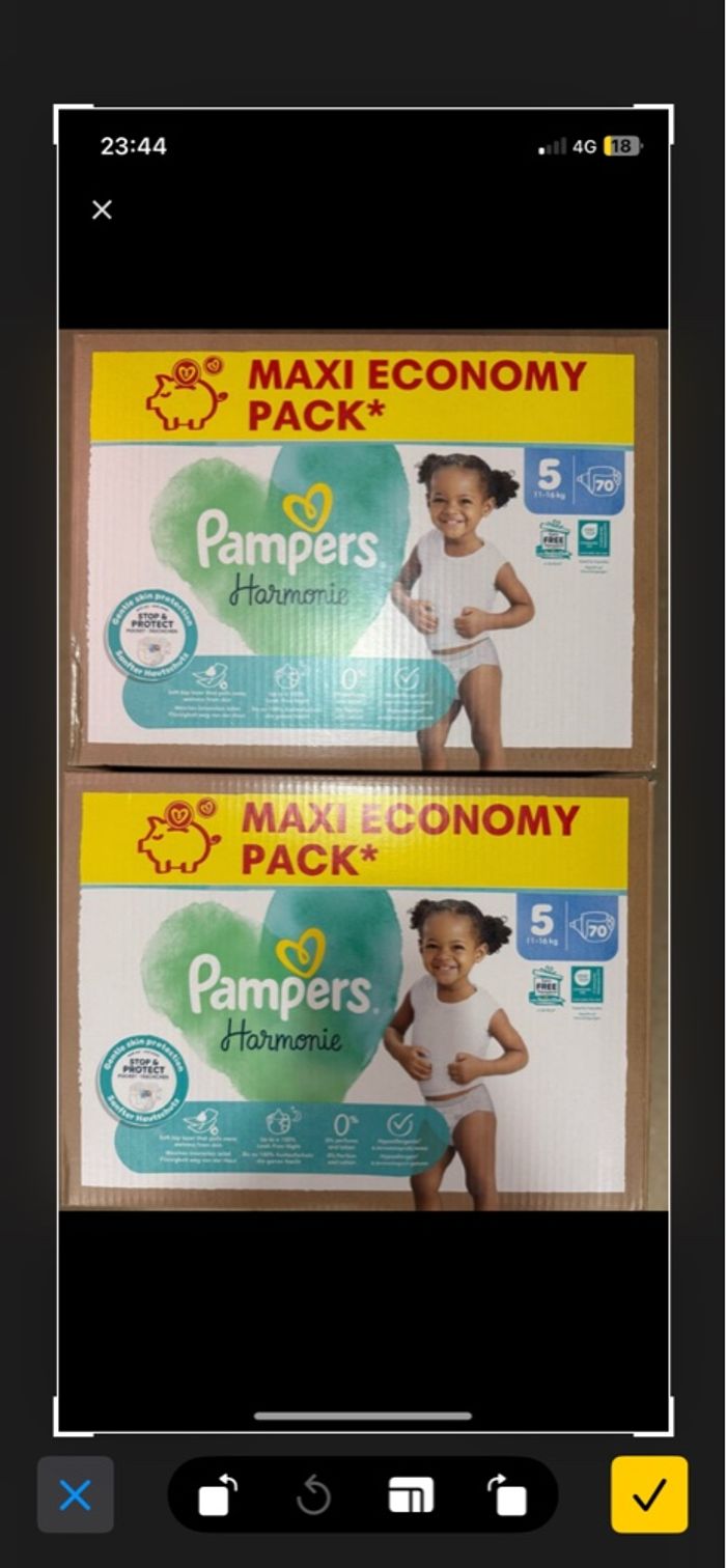 Couches pampers harmonie T5