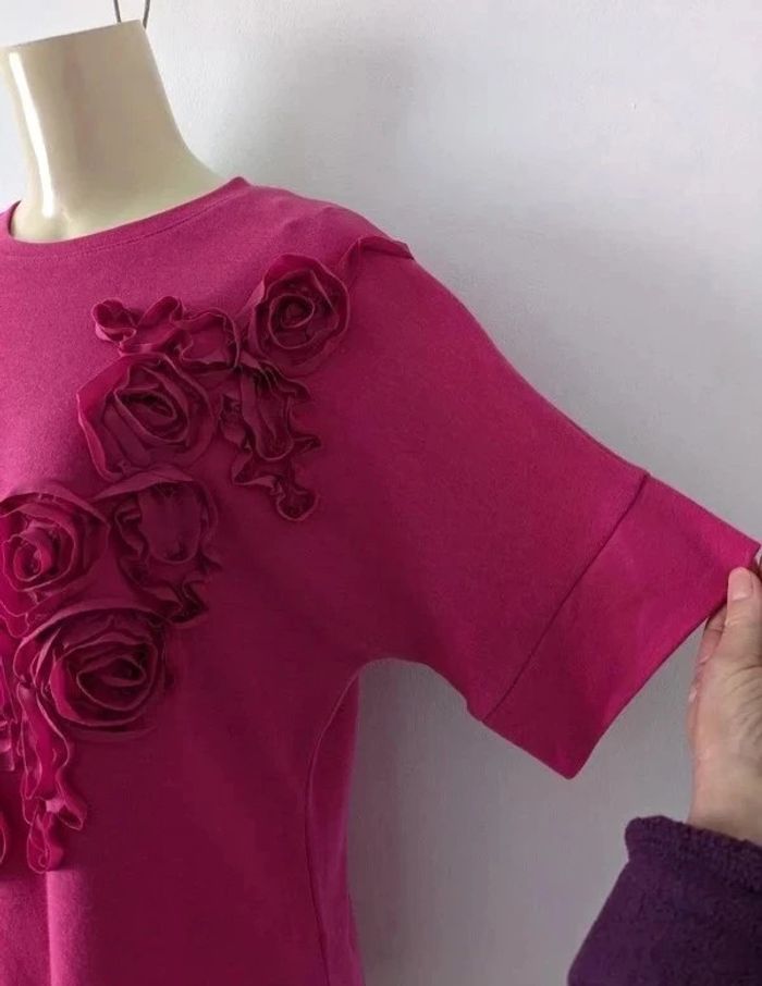 Blouse top chic fleurs - Savida - taille 40/42 - photo numéro 2