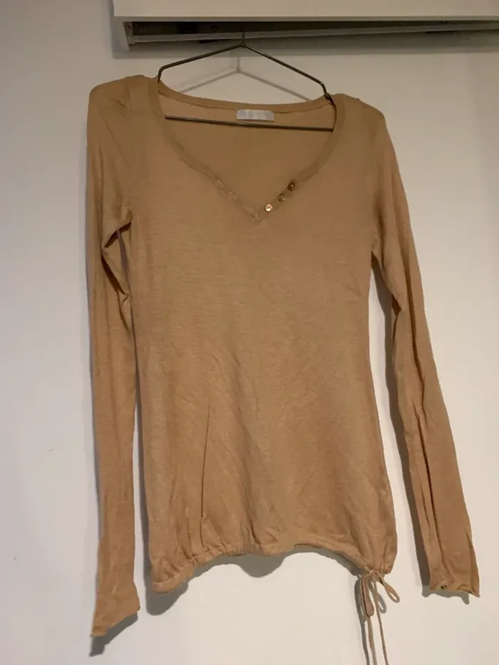 Pull col V léger Promod taille S - photo numéro 3
