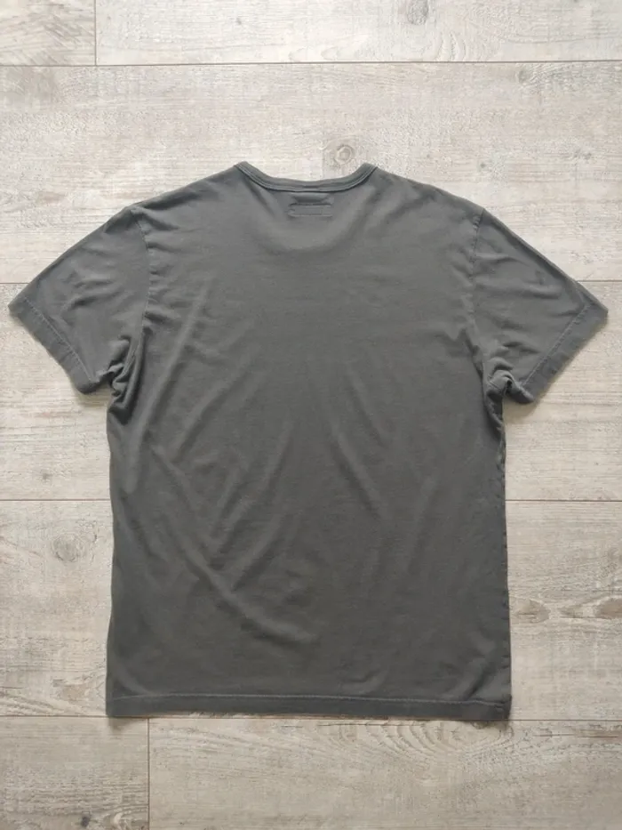 Tee-shirt manches courtes kaki gris motif noir taille XL S. Oliver - photo numéro 2