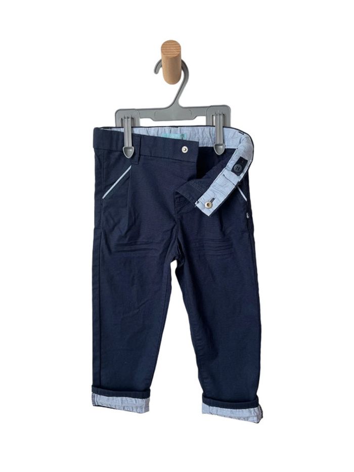 (NEUF) Pantalon bleu marine léger - Okaïdi 23 mois (86cm) - photo numéro 2