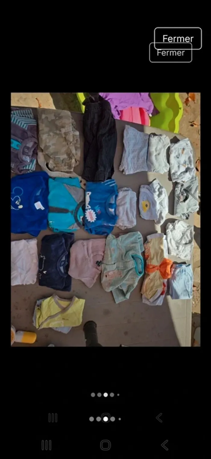 Grelots de vêtements tailles 1 mois garçon - photo numéro 3