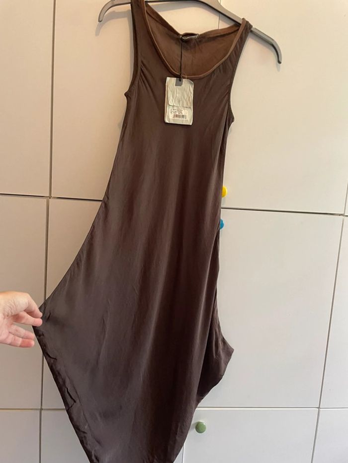 Robe asymétrique marron taille M Guru - photo numéro 2