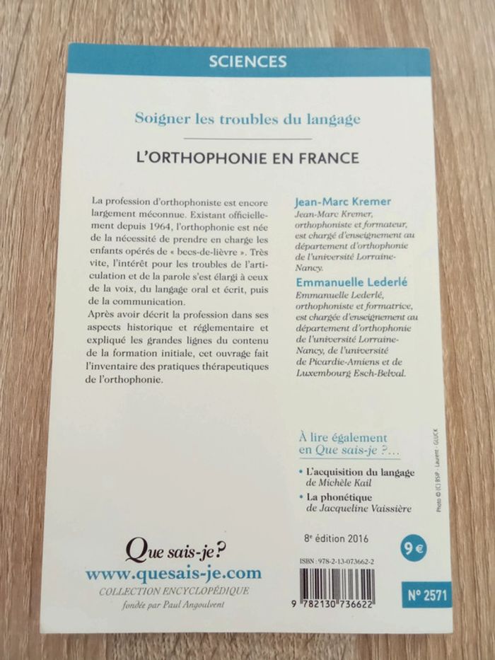 J-M Kremer / E. Lederlé 🪅 L'orthophonie en France - photo numéro 2
