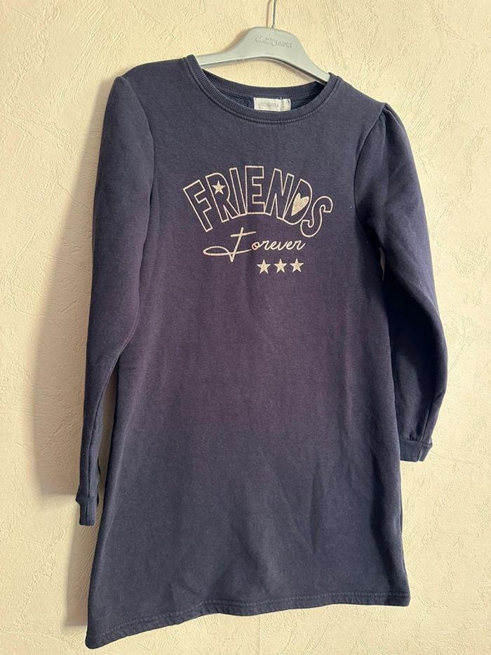 Robe marine manches longues molletonné imprimée fille 12 ans Orchestra - photo numéro 2