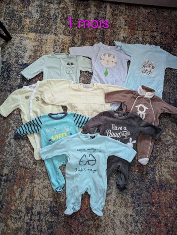 Pyjamas cotons 1 mois 