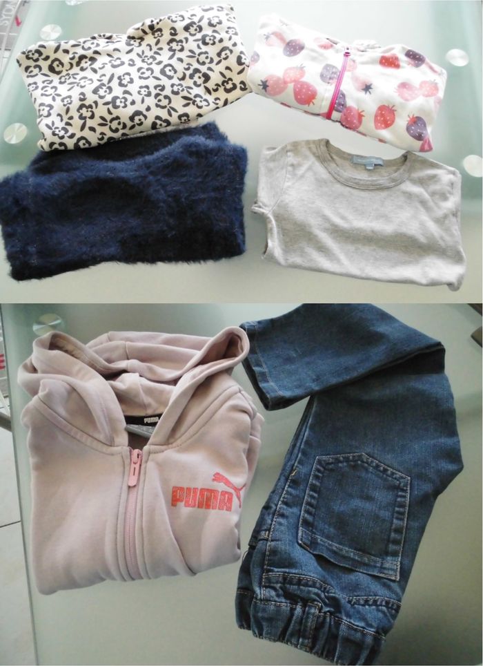 Lot de 6 vêtements fille 4ans Catimini, Puma, etc...
