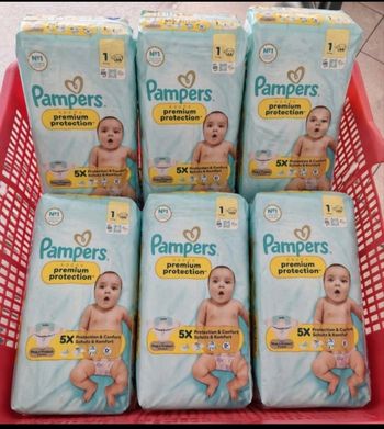 6 paquets pampers taille 1 neuf