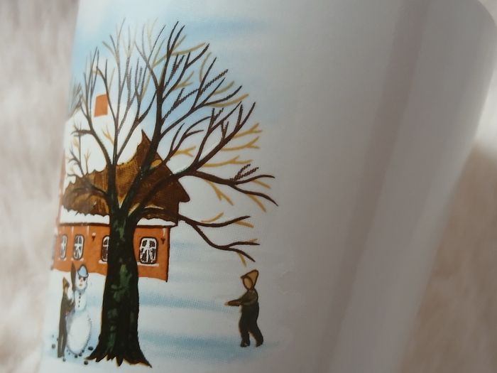 Mazagran motif "Hiver" *faïence - photo numéro 5
