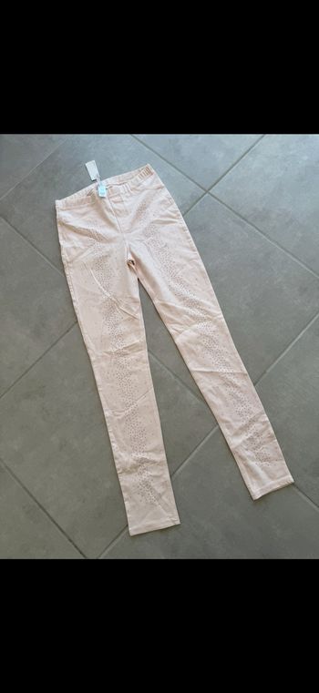 Pantalon avec strass rose 11/12 ans