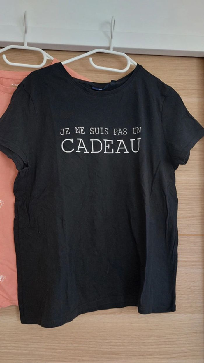 2 tee-shirts kiabi L - photo numéro 2