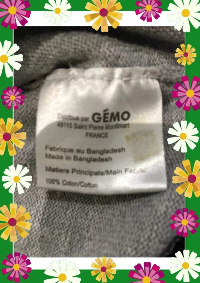 Pull gemo gris et marine - photo numéro 4