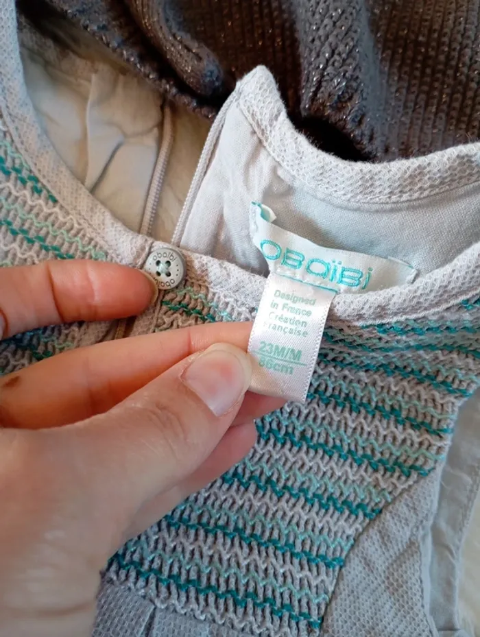 Lot de rentrée Okaïdi obaibi 💖 23 mois 2 ans robe + blouse + cardigan - photo numéro 3