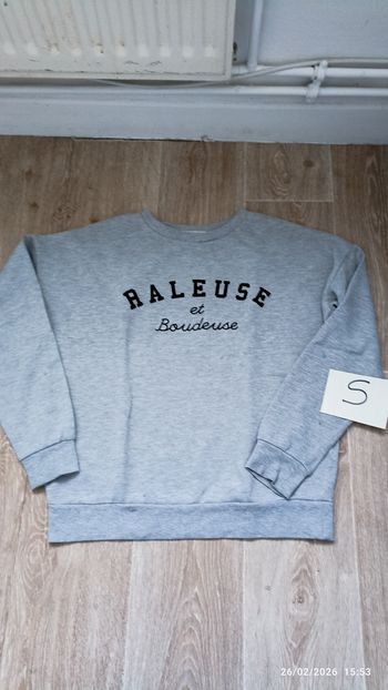Pull Cache-Cache message gris S petite tache