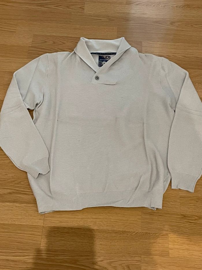 Pull homme léger gris clair taille XL
