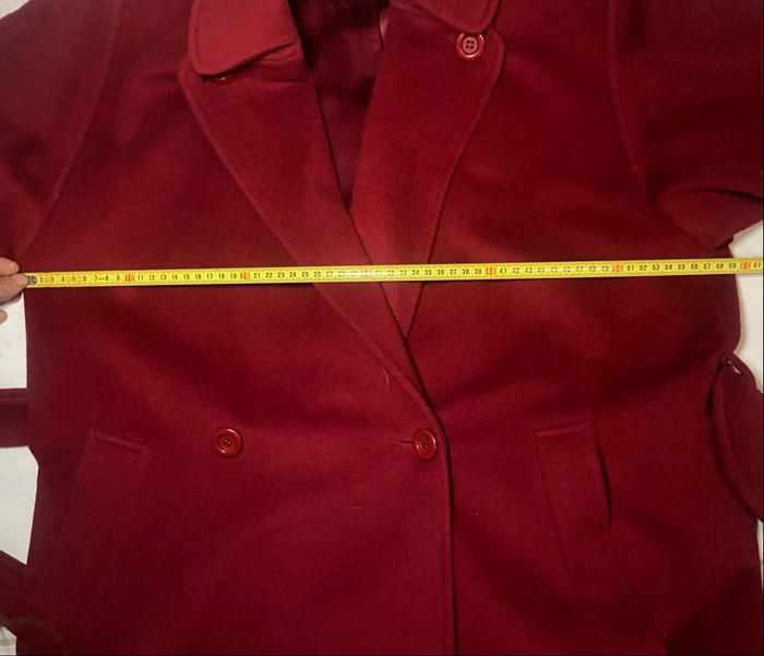 Manteau long »Fousk »rouge sombre - photo numéro 4
