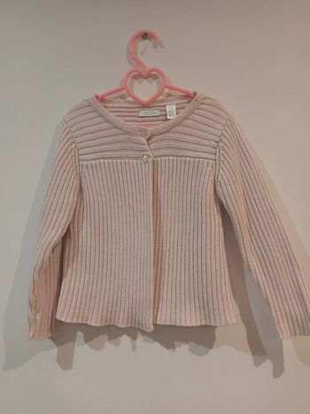 Gilet rose pâle 4ans