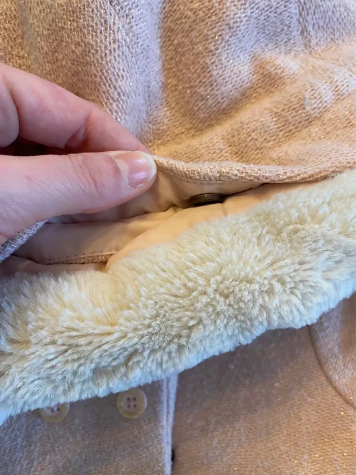 Manteau fourrure polaire rose et or tape a l’œil - photo numéro 7