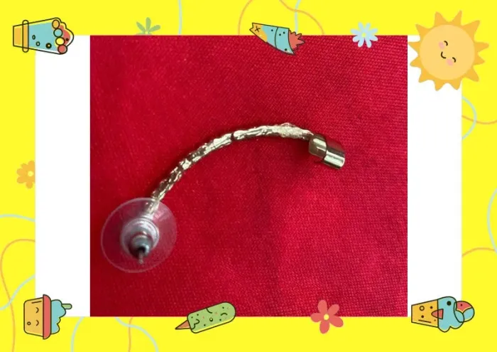 Boucle d'oreille double doré - photo numéro 3