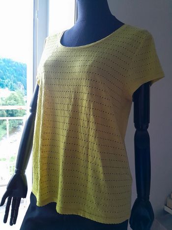 T-shirt ajourées jaunes ZARA