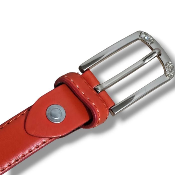 Ceinture cuir synthétique - Orange taille 115 - photo numéro 8