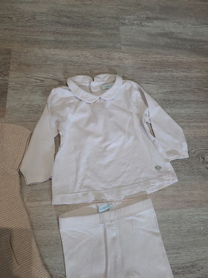 Robe en tricot avec legging blanc et tee shirt - photo numéro 4