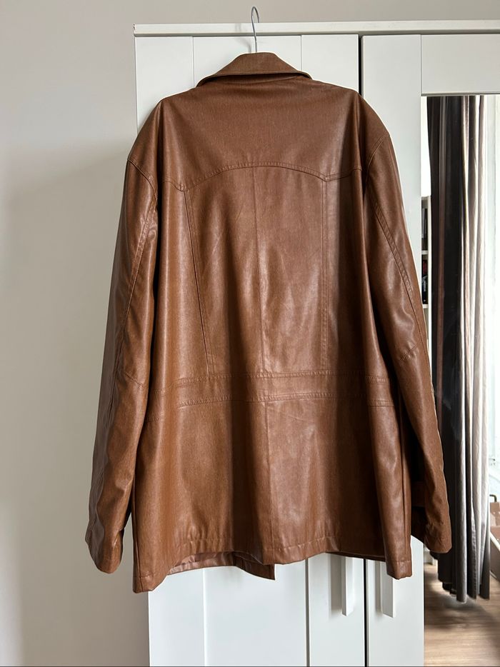Veste en similicuir marron unie Homme C&A Tailles XL-XXL - photo numéro 8