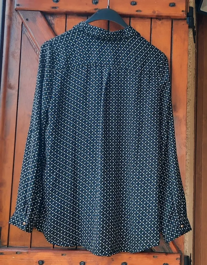 Chemise noire à motif blanc, Esmara, femme, taille XL/42 - photo numéro 2