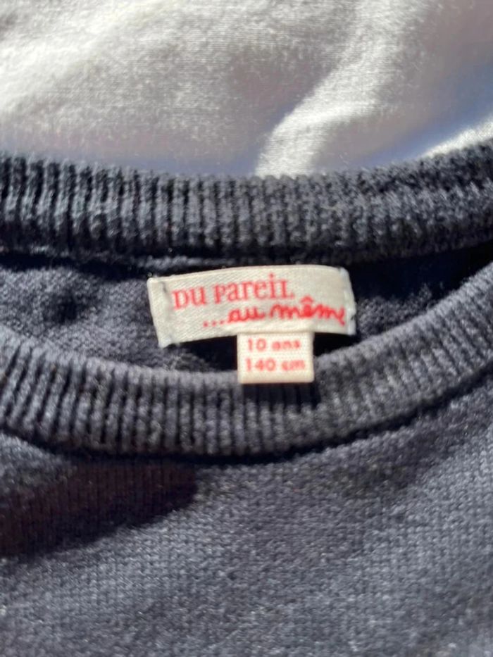 Pull noir avec coudière DPAM taille 10 ans - photo numéro 4