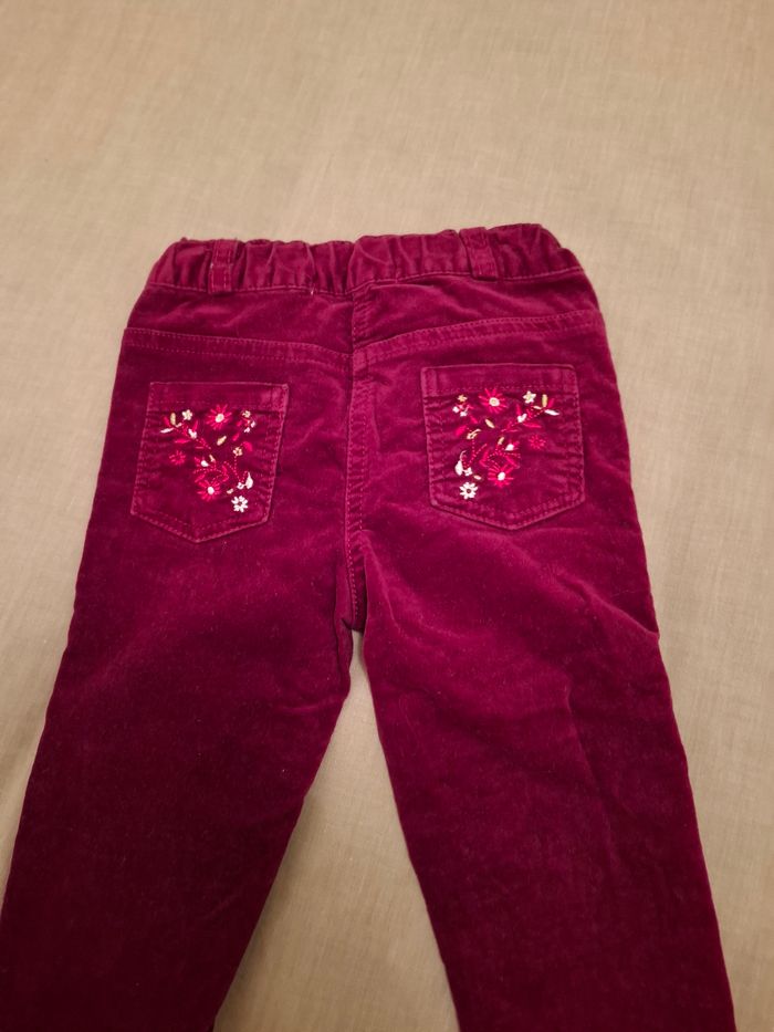 Pantalon en velours ras brodé Gemo - photo numéro 5